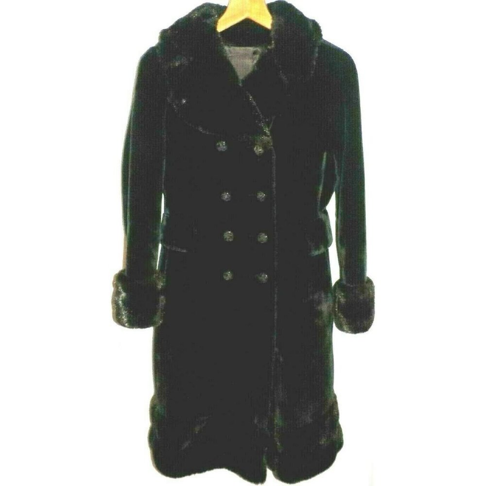 Women's S M Vintage Borgazia France Faux Fur Coat